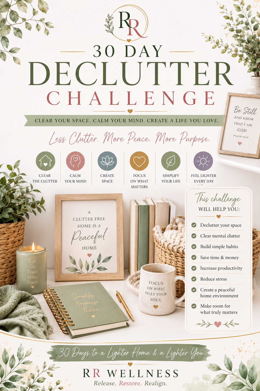 30 Day Declutter Challenge – Clear Your Space, Calm Your Mind