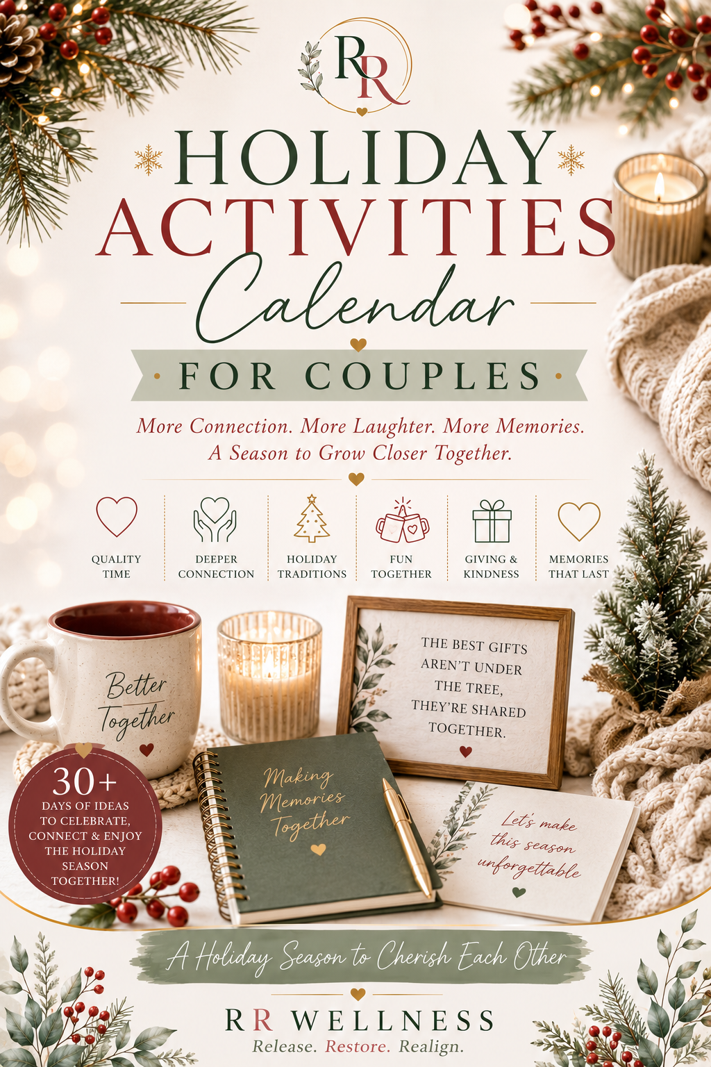 Holiday Activities Calendar for Couples – 30+ Days to Celebrate & Connect