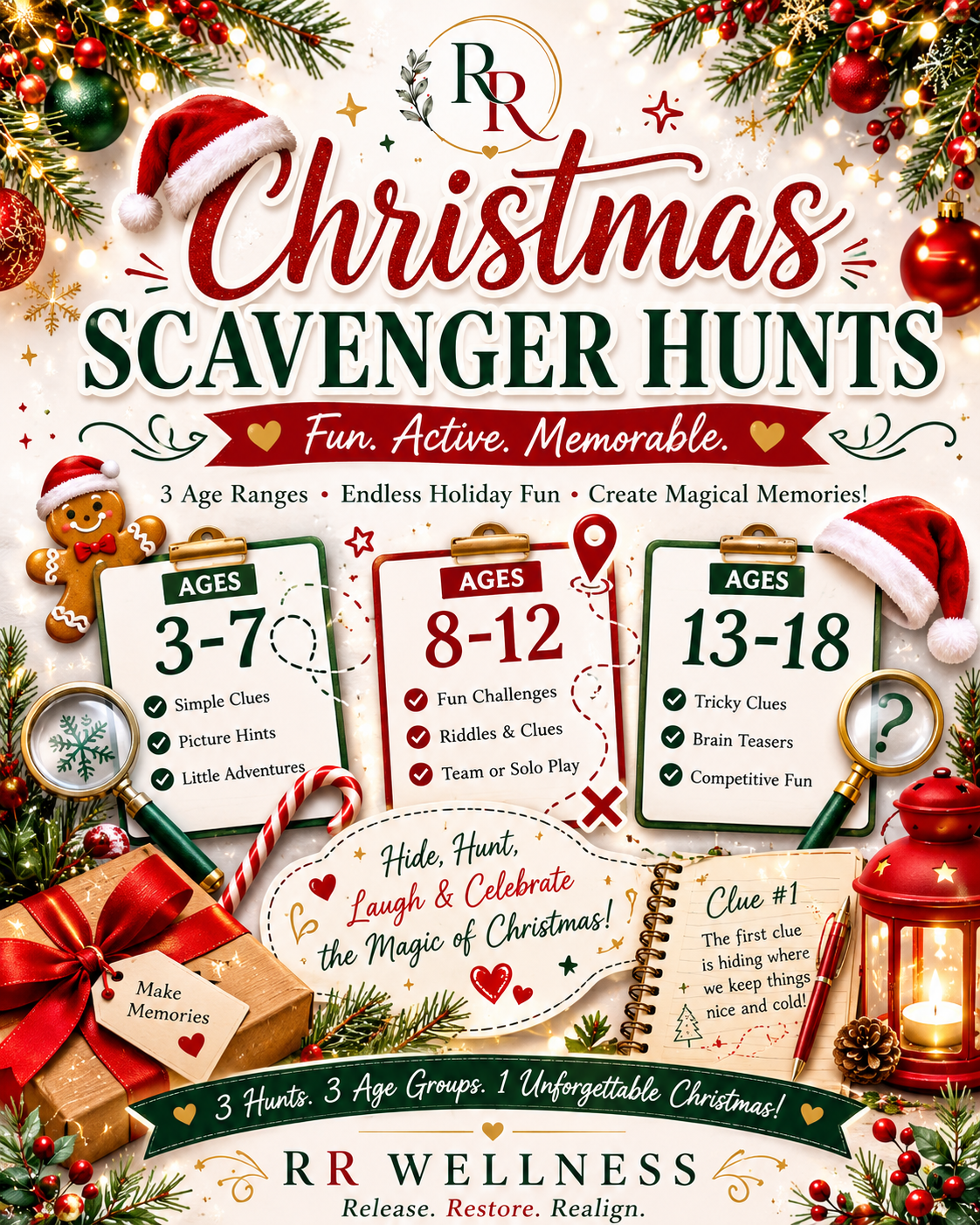 Christmas Scavenger Hunts – 3 Age Groups, Endless Holiday Fun