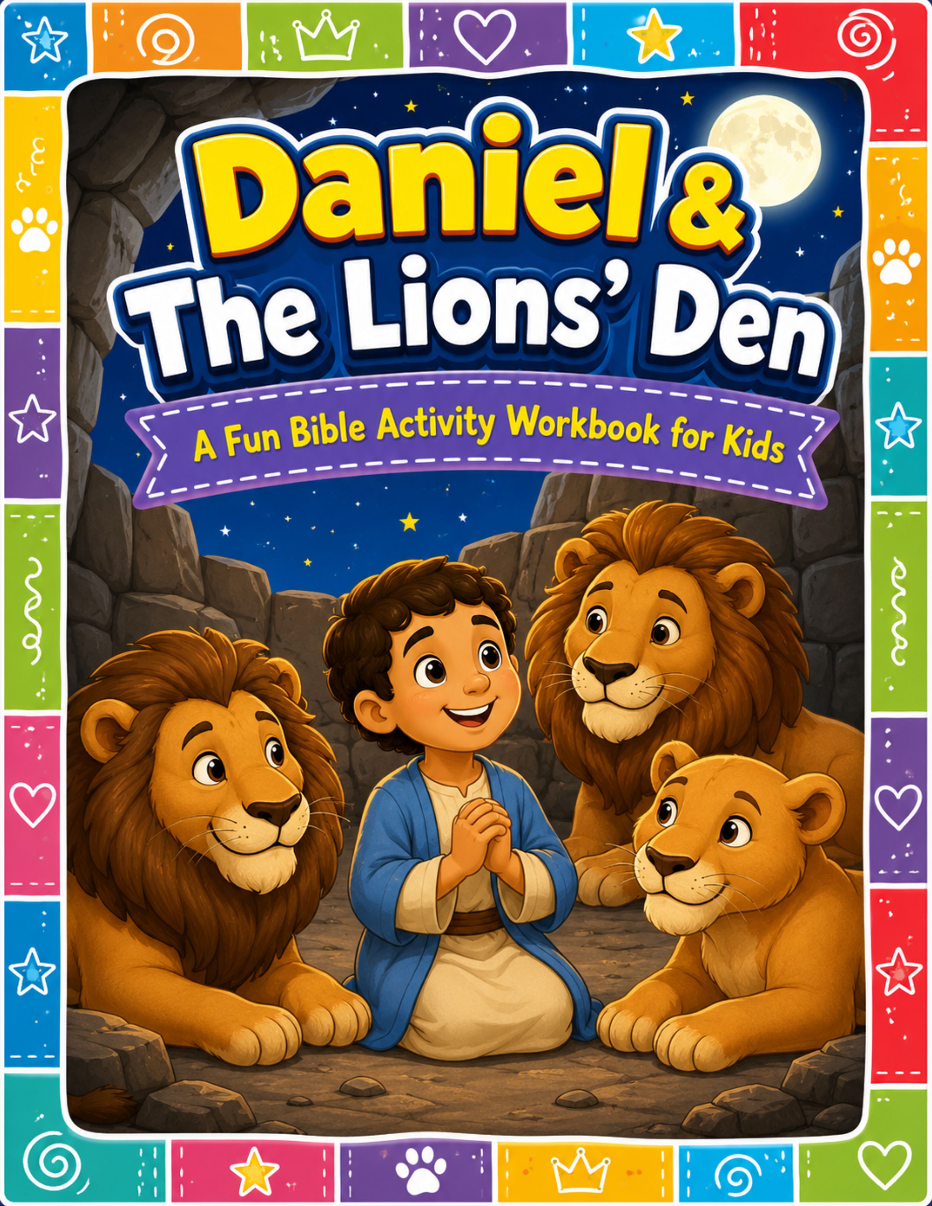 Daniel & The Lions' Den – Fun Bible Activity Workbook for Kids Ages 4–7
